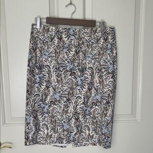 Ann Taylor Floral Patterned Pencil Skirt 6